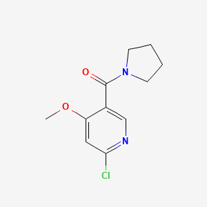 molecular formula C11H13ClN2O2 B8173528 (6-Chloro-4-methoxypyridin-3-yl)(pyrrolidin-1-yl)methanone 