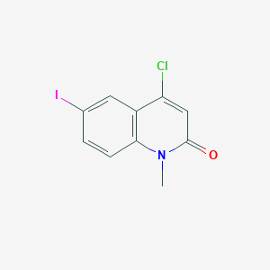 molecular formula C10H7ClINO B8173550 4-氯-6-碘-1-甲基喹啉-2(1H)-酮 