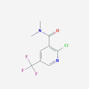 molecular formula C9H8ClF3N2O B8173561 2-Chloro-N,N-dimethyl-5-(trifluoromethyl)nicotinamide 