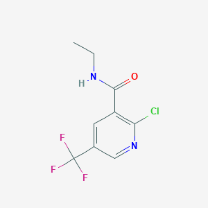 molecular formula C9H8ClF3N2O B8173562 2-Chloro-N-ethyl-5-(trifluoromethyl)nicotinamide 