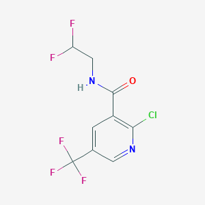 molecular formula C9H6ClF5N2O B8173584 2-Chloro-N-(2,2-difluoroethyl)-5-(trifluoromethyl)nicotinamide 