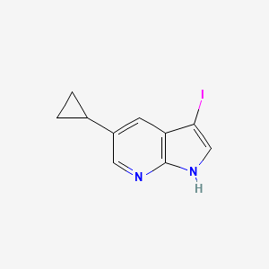molecular formula C10H9IN2 B8173629 5-Cyclopropyl-3-iodo-1H-pyrrolo[2,3-b]pyridine 