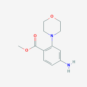 molecular formula C12H16N2O3 B8173660 Methyl 4-amino-2-morpholinobenzoate 