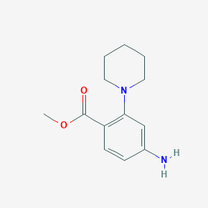 molecular formula C13H18N2O2 B8173665 Methyl 4-amino-2-(piperidin-1-yl)benzoate 