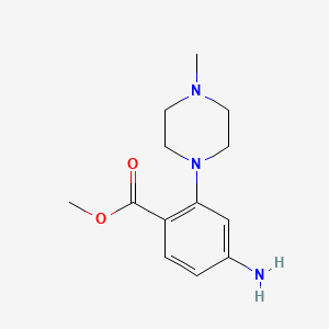 molecular formula C13H19N3O2 B8173672 Methyl 4-amino-2-(4-methylpiperazin-1-yl)benzoate 