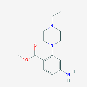 molecular formula C14H21N3O2 B8173676 Methyl 4-amino-2-(4-ethylpiperazin-1-yl)benzoate 