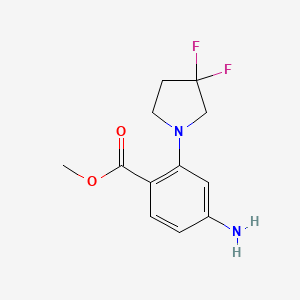 molecular formula C12H14F2N2O2 B8173688 Methyl 4-amino-2-(3,3-difluoropyrrolidin-1-yl)benzoate 