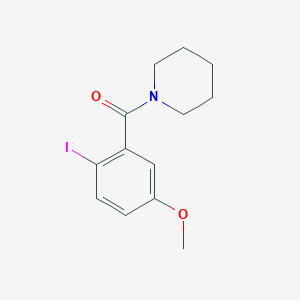 molecular formula C13H16INO2 B8173700 (2-Iodo-5-methoxyphenyl)(piperidin-1-yl)methanone 