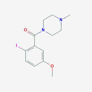 molecular formula C13H17IN2O2 B8173711 (2-Iodo-5-methoxyphenyl)(4-methylpiperazin-1-yl)methanone 