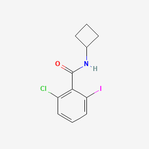 molecular formula C11H11ClINO B8173716 2-Chloro-N-cyclobutyl-6-iodobenzamide 
