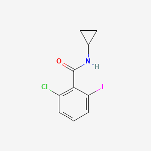 molecular formula C10H9ClINO B8173726 2-Chloro-N-cyclopropyl-6-iodobenzamide 