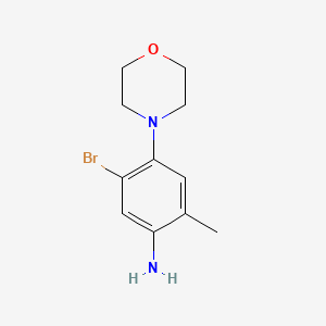 molecular formula C11H15BrN2O B8173793 5-Bromo-2-methyl-4-morpholin-4-ylaniline 