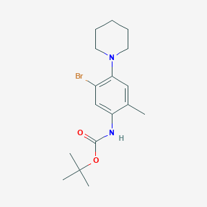 tert-Butyl (5-bromo-2-methyl-4-(piperidin-1-yl)phenyl)carbamate