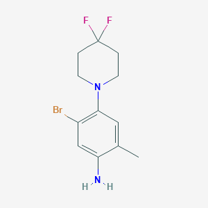 molecular formula C12H15BrF2N2 B8173807 5-Bromo-4-(4,4-difluoropiperidin-1-yl)-2-methylaniline 