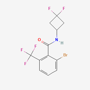 molecular formula C12H9BrF5NO B8173869 2-Bromo-N-(3,3-difluorocyclobutyl)-6-(trifluoromethyl)benzamide 