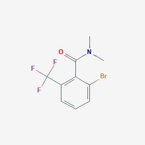 molecular formula C10H9BrF3NO B8173892 Benzamide, 2-bromo-N,N-dimethyl-6-(trifluoromethyl)- CAS No. 1369835-95-9