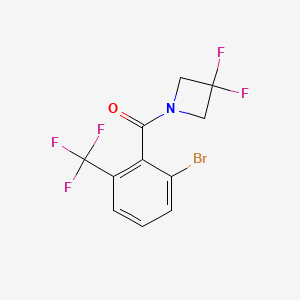 molecular formula C11H7BrF5NO B8173913 (2-Bromo-6-(trifluoromethyl)phenyl)(3,3-difluoroazetidin-1-yl)methanone 