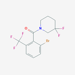 molecular formula C13H11BrF5NO B8173931 (2-Bromo-6-(trifluoromethyl)phenyl)(3,3-difluoropiperidin-1-yl)methanone 