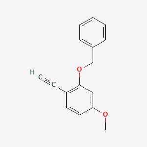 molecular formula C16H14O2 B8173957 2-(Benzyloxy)-1-ethynyl-4-methoxybenzene 