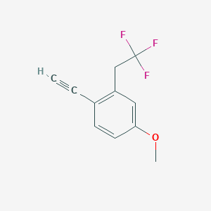 molecular formula C11H9F3O B8173966 1-Ethynyl-4-methoxy-2-(2,2,2-trifluoroethyl)benzene 