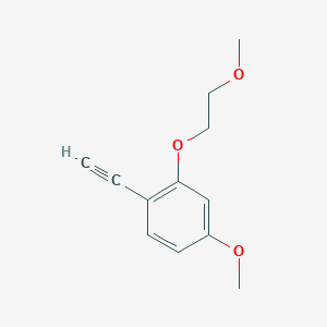 molecular formula C12H14O3 B8173969 1-Ethynyl-4-methoxy-2-(2-methoxyethoxy)benzene 