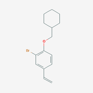 molecular formula C15H19BrO B8173976 2-Bromo-1-(cyclohexylmethoxy)-4-vinylbenzene 