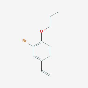 molecular formula C11H13BrO B8173977 2-Bromo-1-propoxy-4-vinylbenzene 