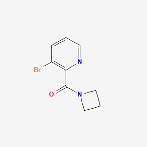 molecular formula C9H9BrN2O B8174042 Azetidin-1-yl(3-bromopyridin-2-yl)methanone 