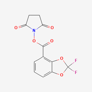molecular formula C12H7F2NO6 B8174054 2,5-Dioxopyrrolidin-1-yl 2,2-difluorobenzo[d][1,3]dioxole-4-carboxylate 