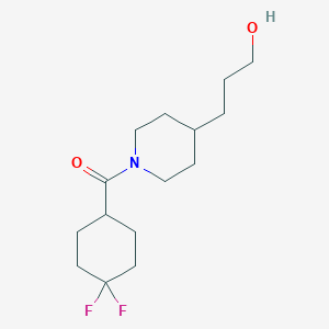 molecular formula C15H25F2NO2 B8174075 (4,4-Difluorocyclohexyl)(4-(3-hydroxypropyl)piperidin-1-yl)methanone 