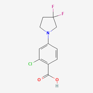 molecular formula C11H10ClF2NO2 B8174085 2-Chloro-4-(3,3-difluoropyrrolidin-1-yl)benzoic acid 
