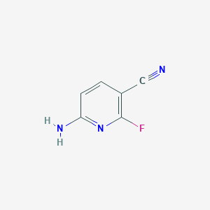 molecular formula C6H4FN3 B8174164 6-Amino-2-fluoronicotinonitrile 