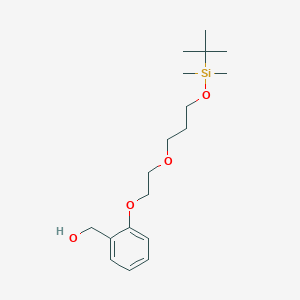 molecular formula C18H32O4Si B8174173 (2-(2-(3-((tert-Butyldimethylsilyl)oxy)propoxy)ethoxy)phenyl)methanol 