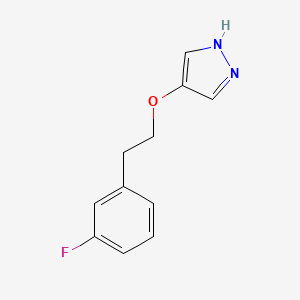 molecular formula C11H11FN2O B8174181 4-(3-Fluorophenethoxy)-1H-pyrazole 
