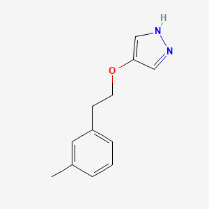 molecular formula C12H14N2O B8174188 4-(3-Methylphenethoxy)-1H-pyrazole 