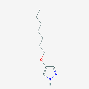 molecular formula C10H18N2O B8174196 4-(Heptyloxy)-1H-pyrazole 