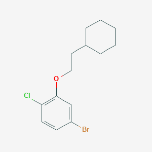 molecular formula C14H18BrClO B8174246 4-Bromo-1-chloro-2-(2-cyclohexylethoxy)benzene 