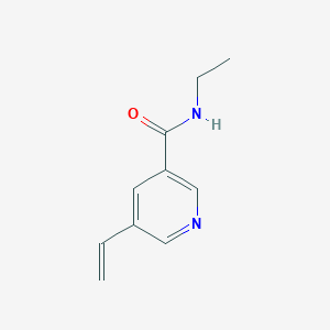 molecular formula C10H12N2O B8174263 N-Ethyl-5-vinylnicotinamide 