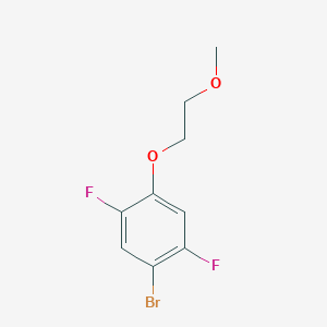 molecular formula C9H9BrF2O2 B8174281 1-Bromo-2,5-difluoro-4-(2-methoxyethoxy)benzene 