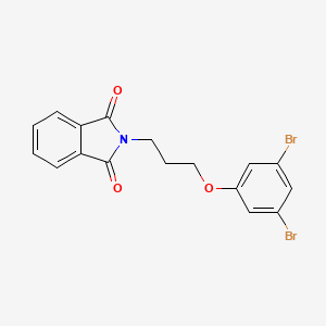 molecular formula C17H13Br2NO3 B8174288 2-(3-(3,5-Dibromophenoxy)propyl)isoindoline-1,3-dione 