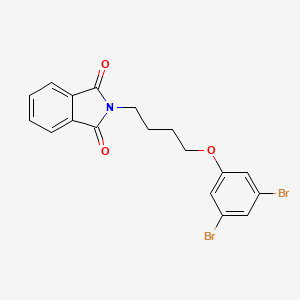 molecular formula C18H15Br2NO3 B8174293 1-(4'-Phthalimidobutoxy)3,5-dibromobenzene 