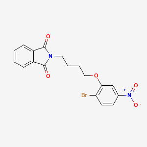 molecular formula C18H15BrN2O5 B8174298 2-(4-(2-Bromo-5-nitrophenoxy)butyl)isoindoline-1,3-dione 