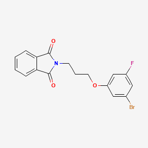 molecular formula C17H13BrFNO3 B8174308 2-(3-(3-Bromo-5-fluorophenoxy)propyl)isoindoline-1,3-dione 