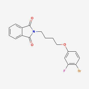 molecular formula C18H15BrFNO3 B8174312 2-(4-(4-Bromo-3-fluorophenoxy)butyl)isoindoline-1,3-dione 