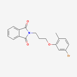 molecular formula C18H16BrNO3 B8174323 2-(3-(5-Bromo-2-methylphenoxy)propyl)isoindoline-1,3-dione 