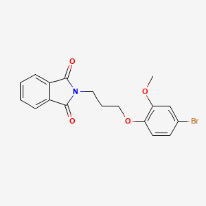molecular formula C18H16BrNO4 B8174340 2-(3-(4-Bromo-2-methoxyphenoxy)propyl)isoindoline-1,3-dione 