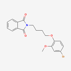molecular formula C19H18BrNO4 B8174343 2-(4-(4-Bromo-2-methoxyphenoxy)butyl)isoindoline-1,3-dione 