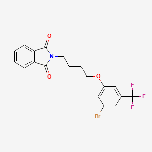 molecular formula C19H15BrF3NO3 B8174363 2-(4-(3-Bromo-5-(trifluoromethyl)phenoxy)butyl)isoindoline-1,3-dione 