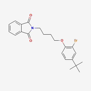 molecular formula C22H24BrNO3 B8174381 2-(4-(2-Bromo-4-(tert-butyl)phenoxy)butyl)isoindoline-1,3-dione 