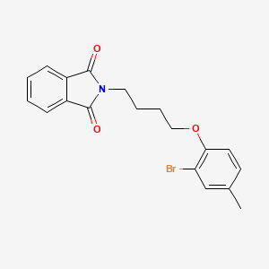 molecular formula C19H18BrNO3 B8174387 2-(4-(2-Bromo-4-methylphenoxy)butyl)isoindoline-1,3-dione 